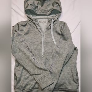 Womens Under Armour Quarter Zip Pullover Sz M Gray